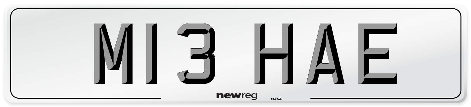 M13 HAE Number Plate from New Reg